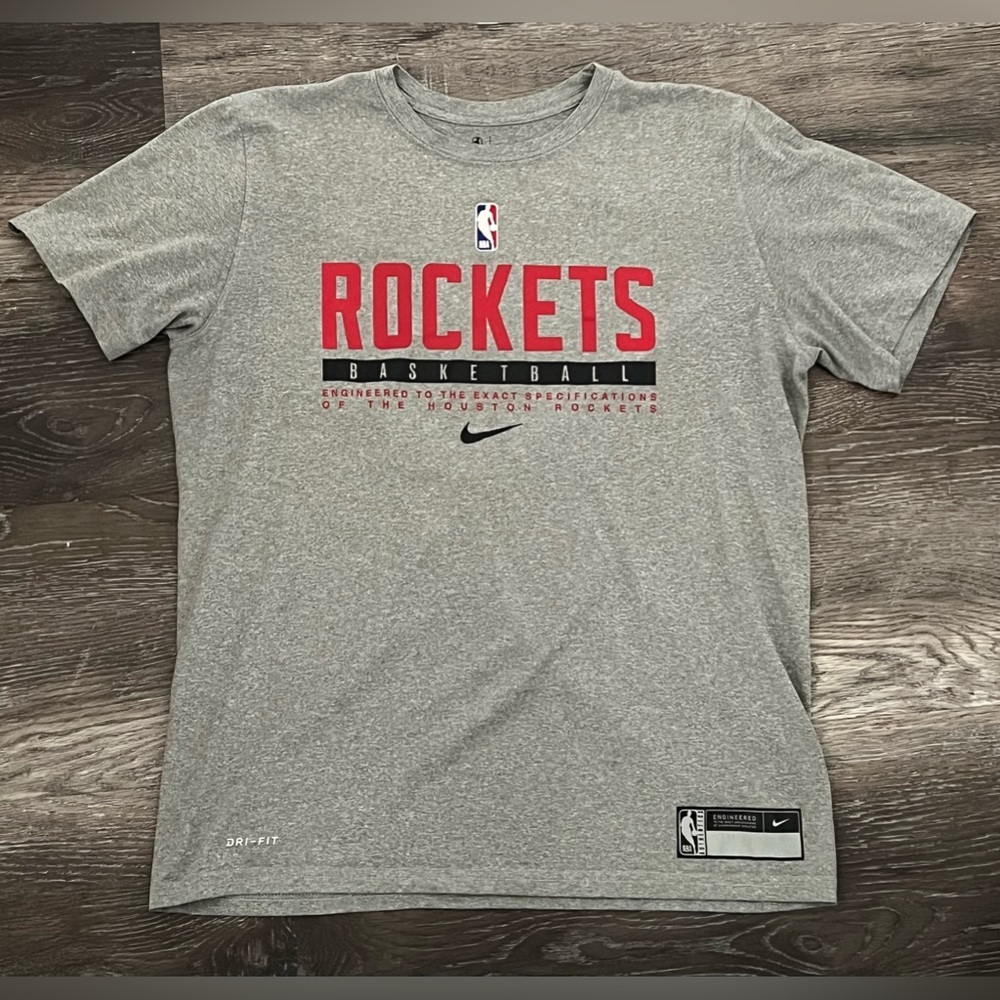 Mens Gray Nike Houston Rockets Shirt